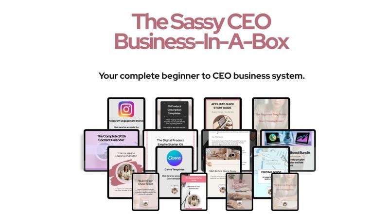 Everything included in the Sassy CEO Business in a Box.