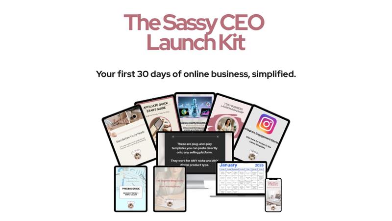 Everything included in the Sassy CEO Launch Kit.